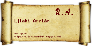 Ujlaki Adrián névjegykártya